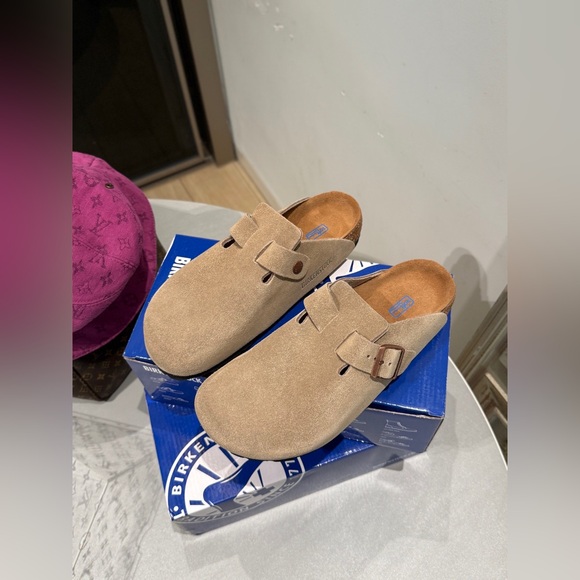 Birkenstock Boston Suede Taupe - Picture 4 of 9
